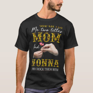 T-shirt Dieu Ed Me Deux Titres Maman et Nonna Fête des Mèr
