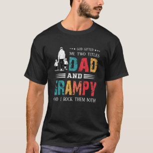 T-shirt Dieu Ed Me Deux Titres Papa Et Grampy Fête des pèr