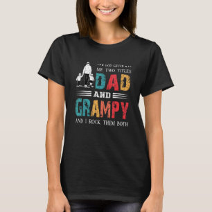 T-shirt Dieu Ed Me Deux Titres Papa Et Grampy Fête des pèr