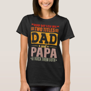 T-shirt Dieu Ed Me Deux Titres Papa Et Papa Fête des pères