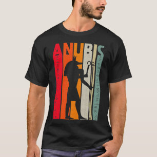 T-shirt Dieu égyptien Anubis Retro Egypte Hiéroglyphes