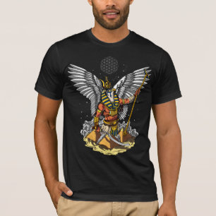 T-shirt Dieu égyptien Horus Pyramides antiques Ankh Mythol