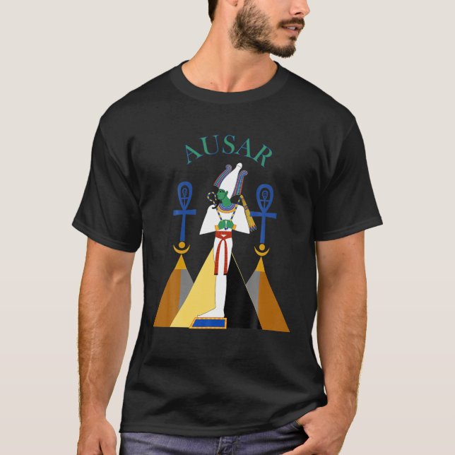 T-shirt Dieu égyptien Osiris Ausar Kemet Kemetic T Shirt (Devant)