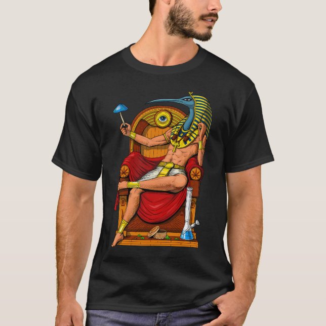 T-shirt Dieu égyptien psychédélique Thoth (Devant)