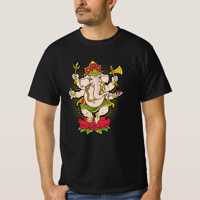 T-shirt Dieu éléphant Ganesha Hindu Ganesh (Devant)