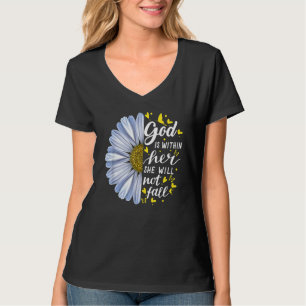 T-shirt Dieu En Elle Elle Ne Tombera Pas Chrétienne Vers