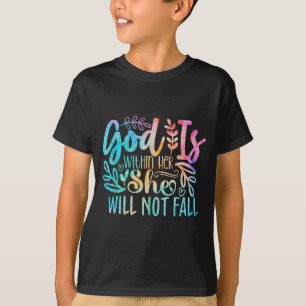 T-shirt Dieu est à l'intérieur Citation de verset biblique