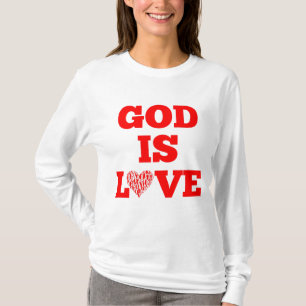 T-shirt Dieu est amour Bible Citation Femmes