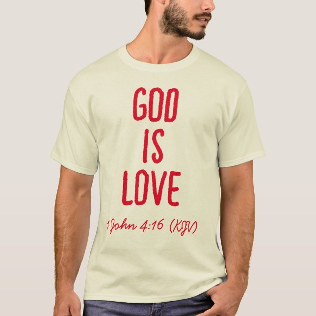 T-shirt Dieu est amour - Bible Verse - Saint Valentin (Devant)