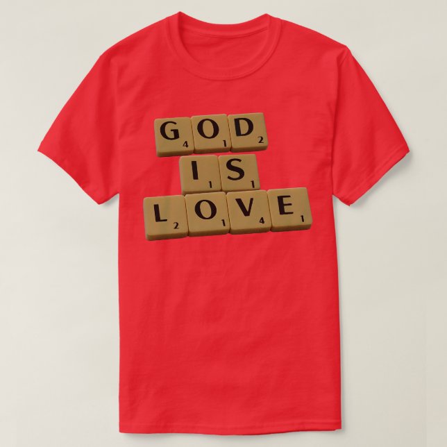 T-shirt Dieu est amour chrétien (Design devant)