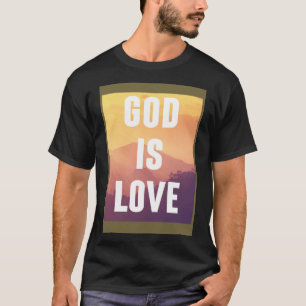T-shirt Dieu est amour chrétien foi religieuse chrétienne 