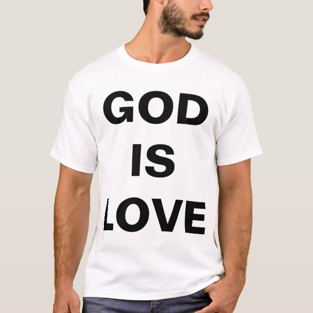 T-shirt Dieu est amour Hommes (Devant)