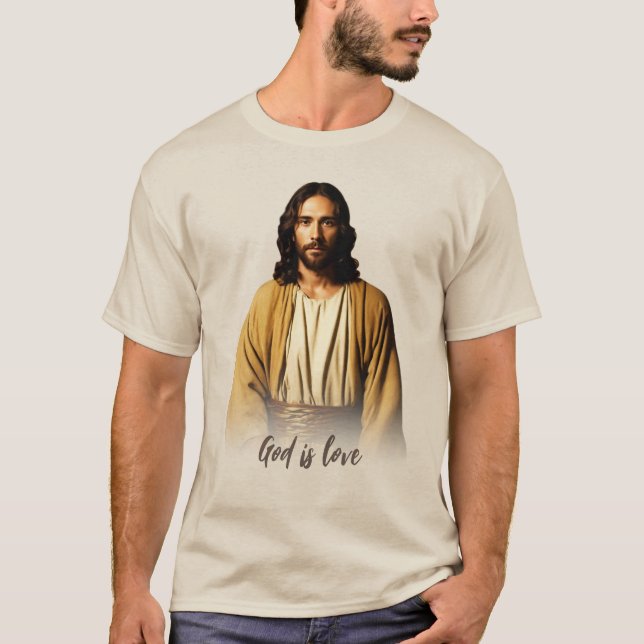 T-shirt Dieu est amour Jésus Christ Citation religieuse (Devant)