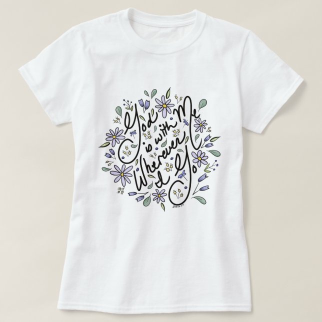 T-shirt Dieu est avec moi (Design devant)