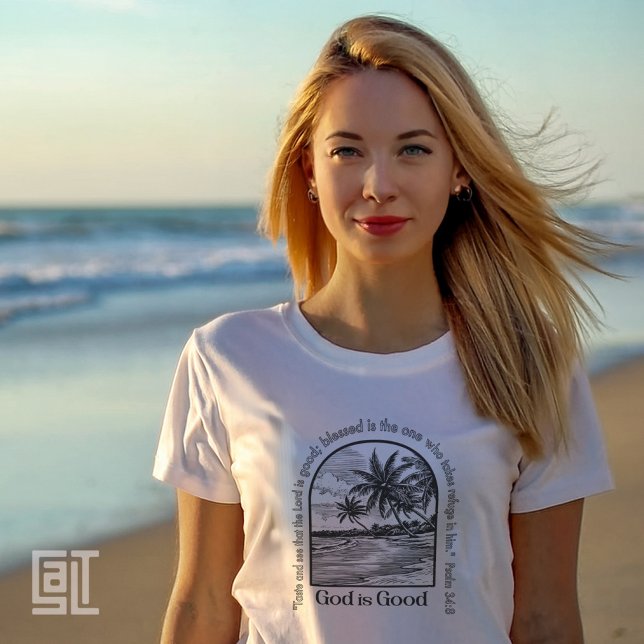 T-shirt Dieu est bon Psaume 34 NOTW Christian Inspirationa (Créateur téléchargé)