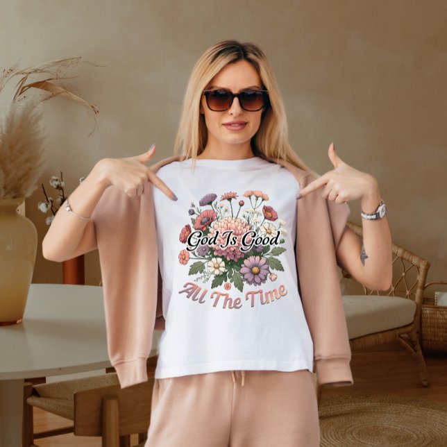 T-shirt Dieu est bon tout le temps (Créateur téléchargé)