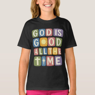 T-shirt Dieu est bon tout le temps Rétro foi