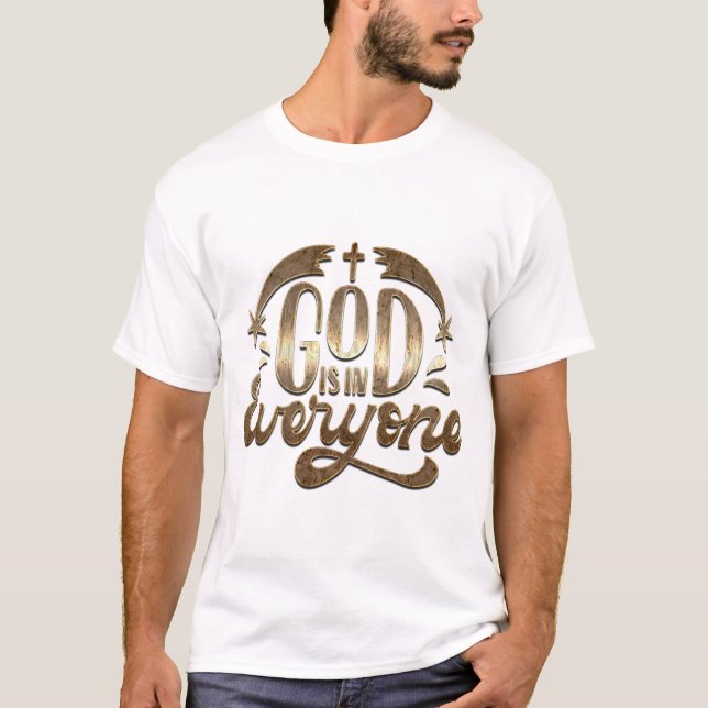 T-shirt dieu est dans tout le monde (Devant)
