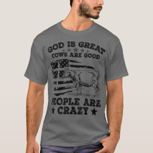 T-shirt Dieu Est De Grandes Vaches Sont De Bons Gens Sont