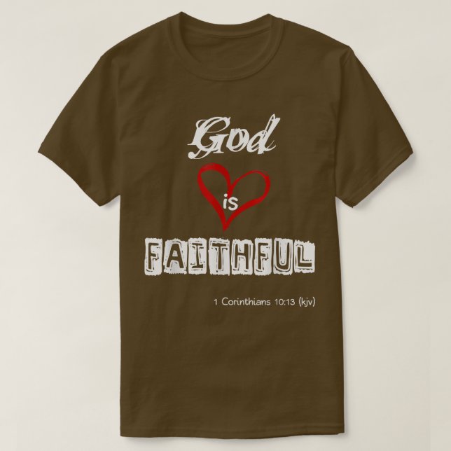 T-shirt Dieu est fidèle (Design devant)