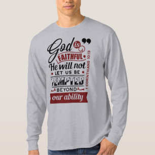 T-shirt Dieu est Fidèle – 1 Corinthiens 10:13 Verset Bibli