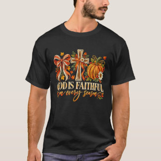 T-shirt Dieu Est Fidèle En Toute Saison Coq Chrétien D'aut