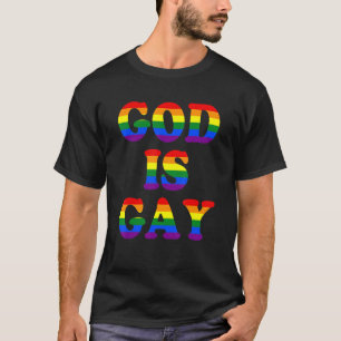 T-shirt Dieu est gay