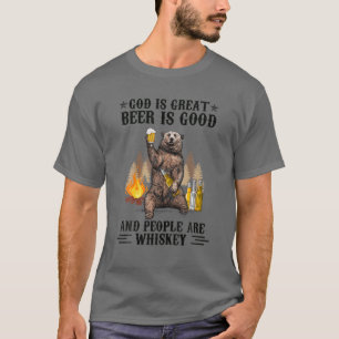 T-shirt Dieu Est Grande Bière Est Bonne Et Les Gens Sont