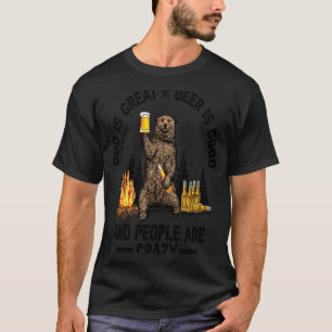 T-shirt Dieu Est Grande Bière Est Bonne Et Les Gens Sont F