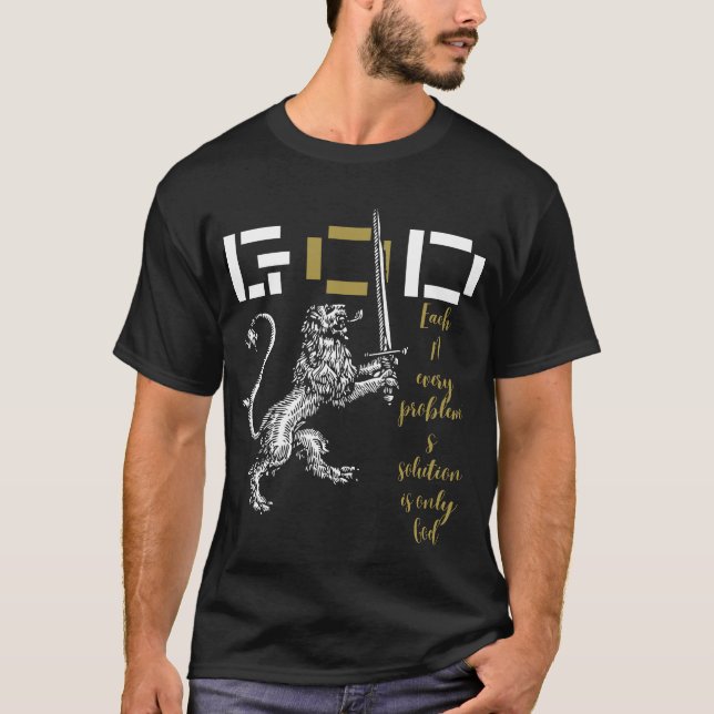 T-shirt Dieu est la seule solution – Conception inspirée p (Devant)
