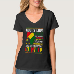 T-shirt Dieu est l'amour que j'ai dit mais l'art est la po