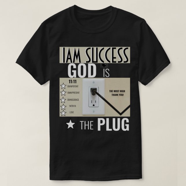 T-SHIRT DIEU EST LE PLUG (Design devant)