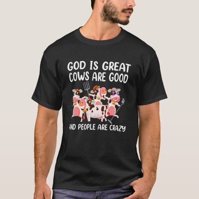 T-shirt Dieu Est Les Grandes Vaches Sont Bonnes Et Les Gen (Devant)