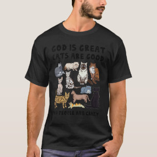 T-shirt Dieu Est Les Grands Chats Sont Les Bons Les Gens F