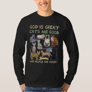 T-shirt Dieu Est Les Grands Chats Sont Les Bons Les Gens F