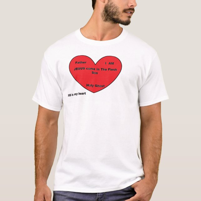 T-shirt DIEU est mon coeur (Devant)