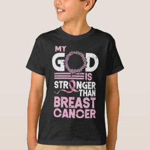T-shirt Dieu est plus fort que le cancer du sein Sensibili