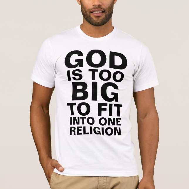 T-SHIRT DIEU EST TROP GRAND POUR S'ADAPTER À UNE SEULE REL (Devant)