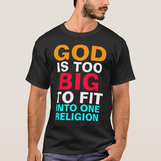T-SHIRT DIEU EST TROP GRAND POUR S'ADAPTER À UNE SEULE REL (Devant)