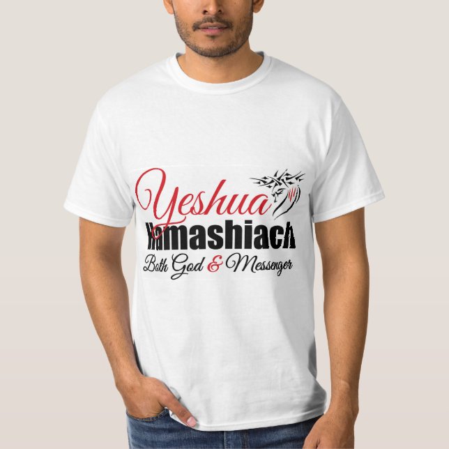 T-shirt Dieu et messager de Yeshua Hamashiach (Devant)