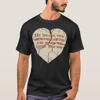 T-shirt Dieu et Psaume chrétien 1473 Coeur guérisseur Jésu