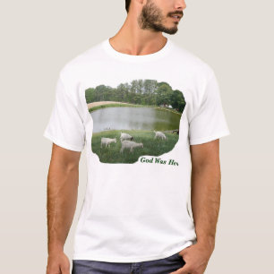 T-shirt Dieu était ici - ferme de chèvre