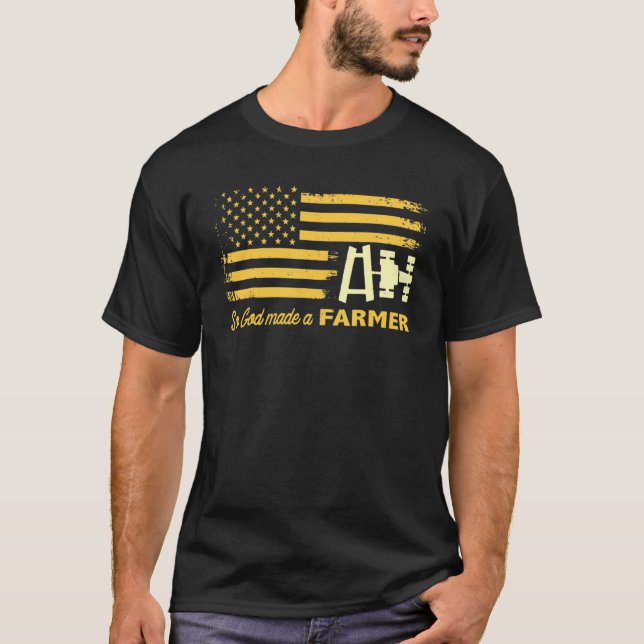 T-shirt Dieu Faisait Un Agriculteur (Devant)