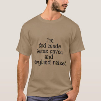T-shirt Dieu Fait Jésus Sauvé Maryland Élevé Surdimensionn