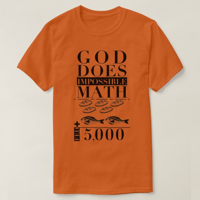 T-shirt Dieu fait Maths Impossible (Design devant)
