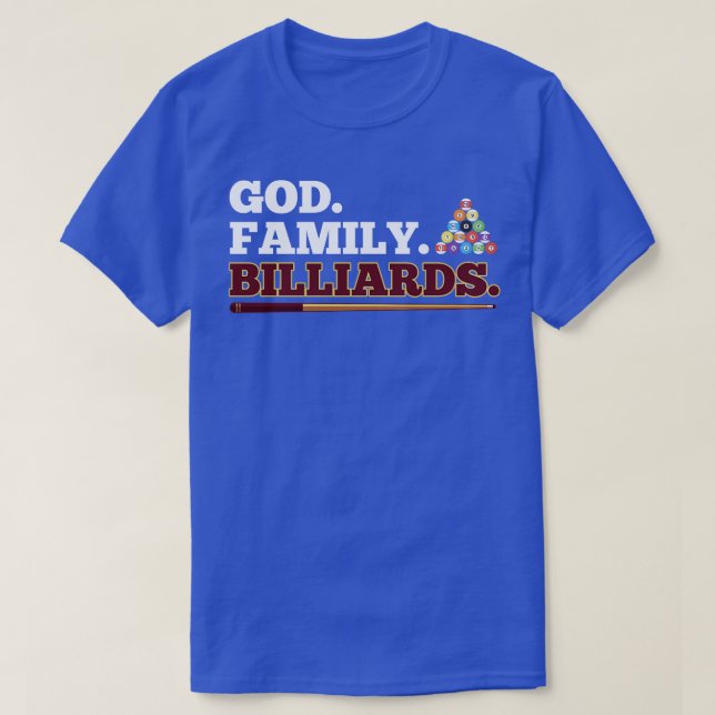 T-shirt Dieu Famille Billard Pool Conception du joueur de  (Design devant)