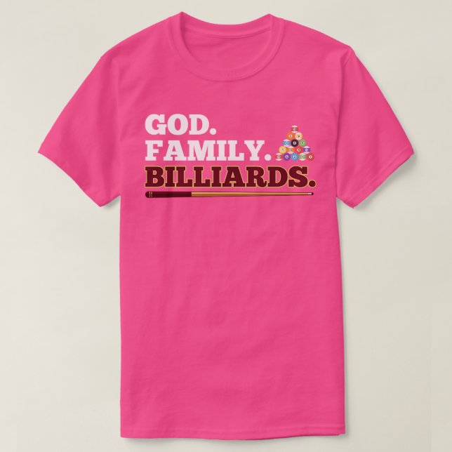 T-shirt Dieu Famille Billard Pool Conception du joueur de  (Design devant)