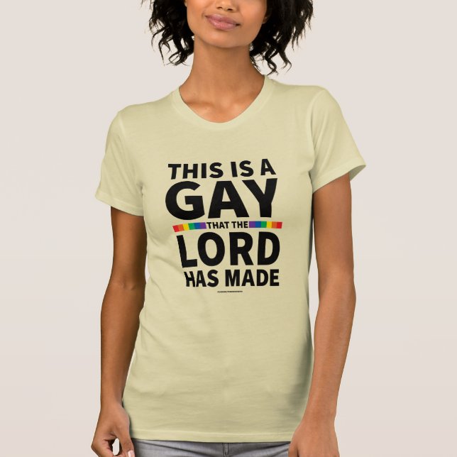 T-shirt Dieu gay fait (Devant)