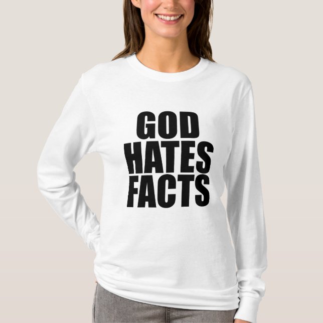 T-SHIRT DIEU HAINE LES FAITS (Devant)