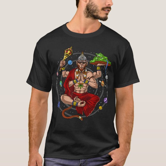 T-shirt Dieu hindou de Hanuman (Devant)